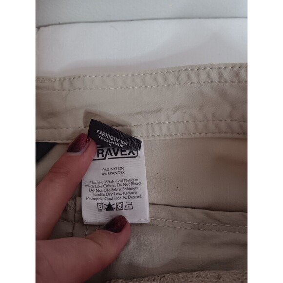 Eddie Bauer Womens Nylon Travex Burmuda Shorts Tan Sz 8 - Picture 2 of 7